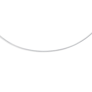 1.5mm Round Omega Chain Necklace Real Solid 14K White Gold Screw Off Lock GREAT!