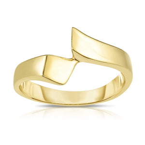 Graduated Two Way Ring Real 14K Yellow Gold - besenn