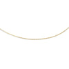1.5mm Round Omega Diamond Cut Chain Necklace Real Solid 14K Yellow Gold Screw