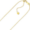 0.9mm Solid Adjustable Cable Chain Necklace REAL 10K Yellow Gold Up To 22" 2grm - besenn