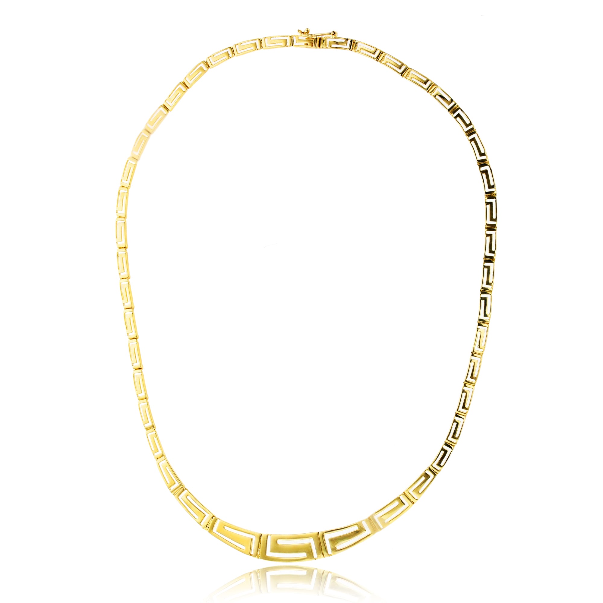 14K Yellow Gold Square Key Necklace