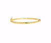 Baby Kids Textured Twisted Bangle Bracelet Real Solid 14K Yellow Gold 5.5" 3gr - besenn