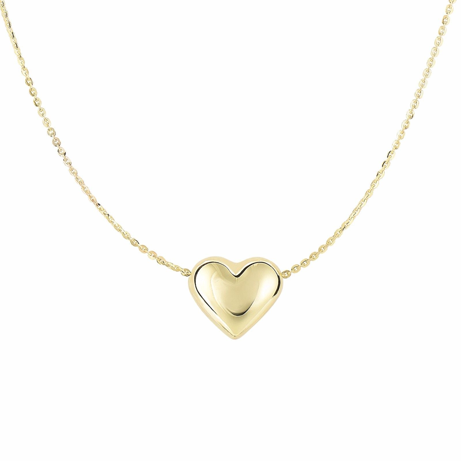 Double Heart Charm 14K Yellow Gold