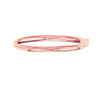 5mm All Shiny Plain Comfort Fit Bangle Bracelet Real 14K Rose Pink Gold 7"