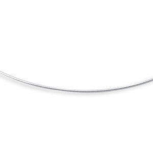 1mm Round Omega Chain Necklace Real Solid 14K White Gold Screw Off Lock GREAT! - besenn