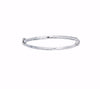 Baby Kids Textured Twisted Bangle Bracelet Real Solid 14K White Gold 5.5" 3gr - besenn