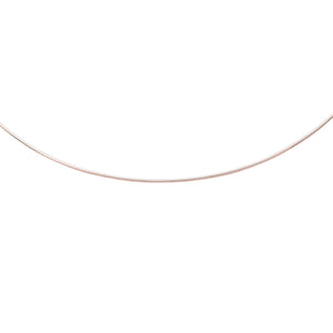 1.5mm Round Omega Chain Necklace Real Solid 14K Rose Pink Gold Screw Off Lock - besenn